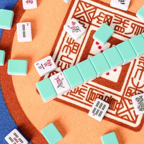 American Mahjong Tiles (1.2”,Tiles Only), 166 American Mahjong Tiles with Light Green Color - color: Light Green