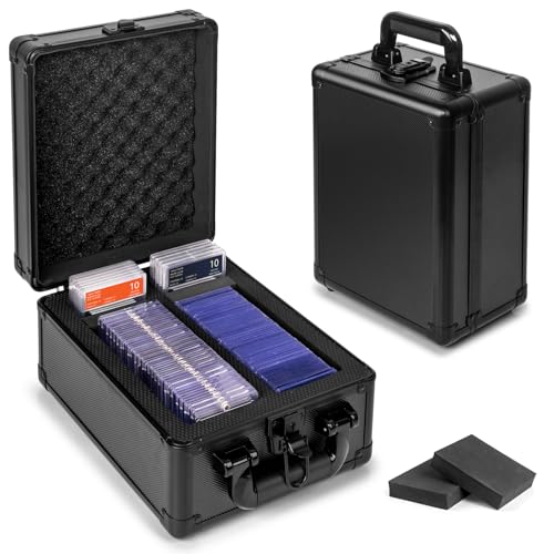 Graded Card Storage Box, Top Loaders Storage Case, Sports Trading Card Box, Cards Slab Case PSA MTG CSG BGS SGC One Touch Magnetic Card Holder, Waterproof Carrying Collector Boxes (Medium) - size: Medium