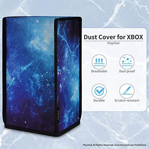 PlayVital Nylon Dust Cover for Xbox Series X Console, Soft Neat Lining Dust Guard, Anti Scratch Waterproof Cover Sleeve for Xbox Series X Console - Blue Nebula - color: Blue Nebula