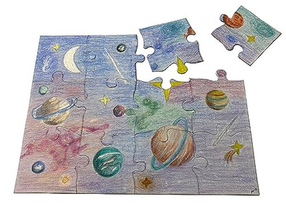 INOVART Puzzle-It 12-Piece Blank Puzzle, 12 Puzzles Per Package, 8-1/2" x 11", White - size: 12 Pieces (8.5 x 11 in), style: 12 Puzzles Per Package