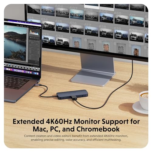 HyperDrive Next 10 Port USB C Hub for Mac, PC, and Chromebook with 4K60Hz HDMI, 2 USB-A, USB-C Hub 10Gbps 140W Power Delivery, SD & microSD Card Reader, Ethernet, 3.5mm Audio Ports - size: 10 Port USB-C Hub with 2x USB-A