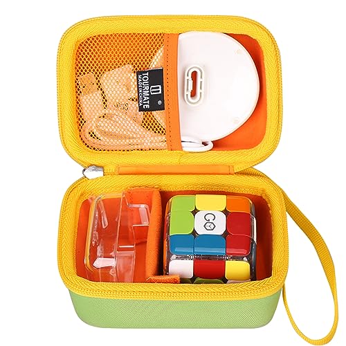 Tourmate Hard Storage Case for GoCube Edge, The Connected Electronic Bluetooth Cube - Award-Winning 3x3 Speen Cube (Box for Sale) - color: Green & Yellow