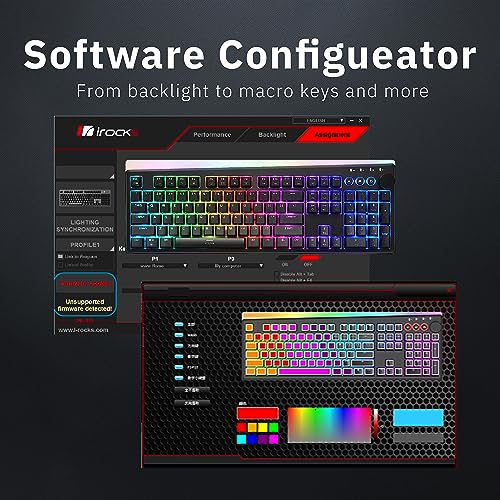 iRocks K71R Wireless RGB Mechanical Gaming Keyboard, Switches Brown,PBT 107 Keys NKRO,RGB Backlit,Pro Keyboard for Gaming and Work,Dual Interface Wireless & Wired, Windows Laptop PC Mac,Black - color: Black