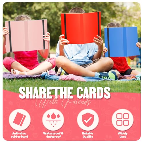 Card Binder 9-Pockets, Trading Card Binder, 20 Pages, 360 Card Capacity Collection Binder, Card Folder for MTG, TCG, Game Cards & Sports Cards(Pink) - color: Pink