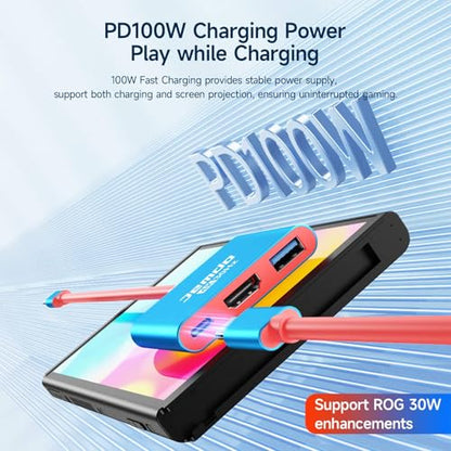 JEMDO Portable Dock Adapter for Switch, Travel Docking Station for TV with 4K HD HDMI Output & PD Fast Charging & USB 3.0 Compatible with Switch/OLED, Steam Deck, MacBook Pro/Air, ROG Ally
