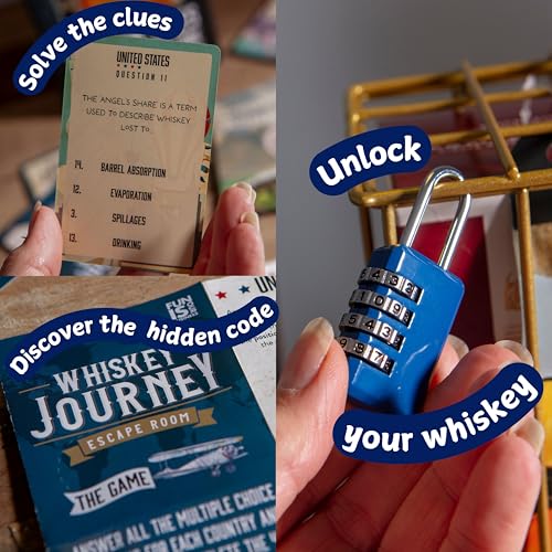 Boxer Gifts Whiskey Escape Room Game - Whisky Gifts for Men - Bottle Puzzle Box - Crack The Code Unlock The Bourbon