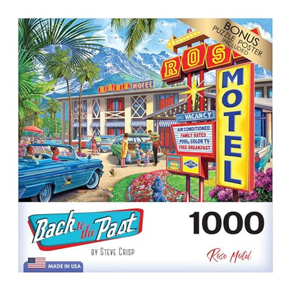 RoseArt - Back to The Past - Rose Motel - 1000 Piece Jigsaw Puzzle for Adults - style: Rose Motel