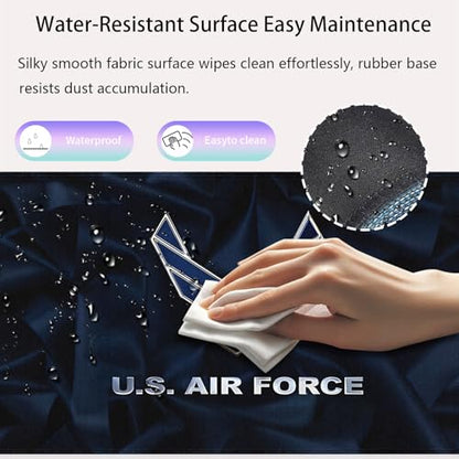US Air Force Patriotic Large Mouse Pad, Navy Blue Military Veteran Desk Mat | Keyboard Mat Stitched, 31.5" x 11.8", Anti-Slip Base Smooth Surface - color: Vibrant Design J09K