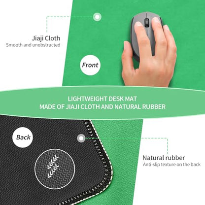 Large Tabletop Game Playmat, Water and Stain Resistant Non-Slip Desk Mat, Mahjong Mat, Card and Roleplaying Games MAT Thick Stitched Edge Cushioned Rubber Mat (180 * 90cm*2mm) Green - color: Green, size: 35.4" x 70.9"