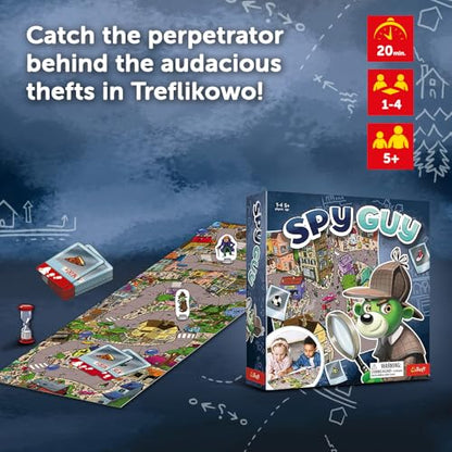 Trefl Spy Guy - Cooperative Detective Game, 5+ | Observation-Based Board Game, Engaging Storyline and Challenges, Searching for Evidence and Catching Criminals