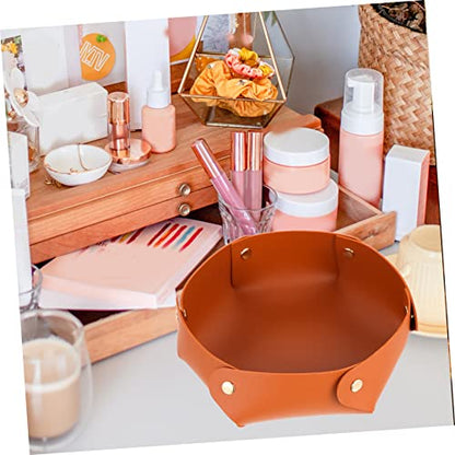 Large Capacity Dice Storage Tray Folding Tabletop Box for Household Dice - color: Brown