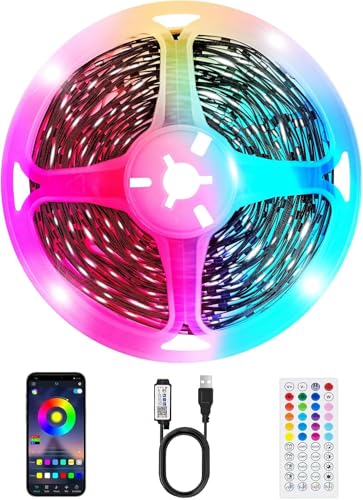 TV LED Strip, 3.28ft Smart RGB LED Lights for 24-32 Inch TVs, Music Sync Bluetooth App & Remote Control, USB-Powered for Gaming, Bedroom, PC, Home Theater - size: 3.28ft