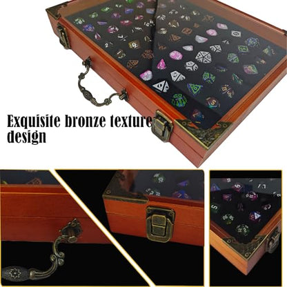 Dice Display Storage Case Storing Dice Sets and Collections,Dice Case Compatible with DND or RPG Role Playing and Other Table Games
