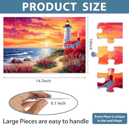 6 Pack 36 Piece Large Jigsaw Puzzle for Seniors Puzzles Dementia Alzheimer's Products and Activities for Elderly Adults Alzheimer's Puzzles Easy Memory Games Gift for Seniors Patients in Nursing Home - style: 36 Large Pieces