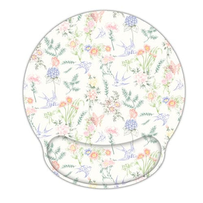 Ergonomic Mouse Pad with Wrist Support,Non-Slip Rubber Base for Computer Laptop & Mac,Lightweight Rest for Home,Office & Travel (Flowers Swallows) - color: Flowers Swallows