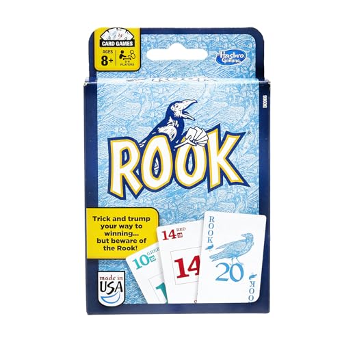Hasbro Gaming Rook Card Game | Family Games for Kids, Teens, and Adults | 2 to 6 Players | Bidding and Trick-Taking Games | Fun Summer Activities | Vacation Travel Essentials | Ages 8+ - size: Standard - Pack of 1
