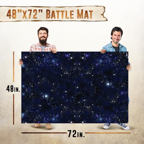 Melee Mats Wargaming Battle Mat, 48"x72" - Terrain for Warhammer 40K, Dungeons and Dragons, Tabletop RPG, Miniatures & Strategy Games - Durable Vinyl Map - color: Blue Space, size: 48"x72