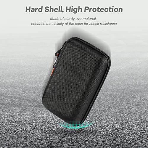 Shockproof Hard Shell Carrying Case, Large Capacity Storage Pouch Bag | Fits GPS, External Hard Drive, Power Bank, Charger, Cable, Travel Tech Organizer, Durable EVA Material - color: Z Black and Deep Purple