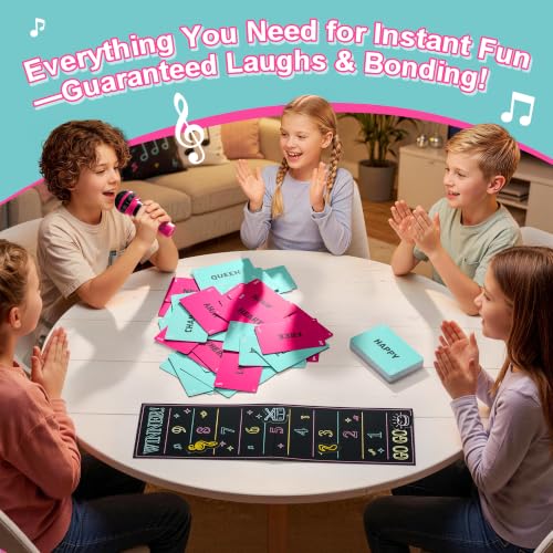 Party Game-Ultimate Music Trivia Challenge for 4-12 Players,New Music Version of Family Card Game,125 Lyric Cards,Microphone & Games Board,Perfect for Adults & Music Lovers Games Night