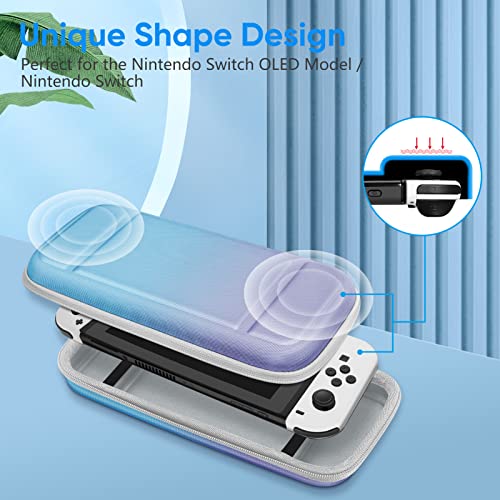 FINTIE Carrying Case for Nintendo Switch / Switch OLED Model (2021) | Shockproof, Hard Shell Protective Cover, Portable Travel Storage Bag, 10 Game Card Slots & Inner Pocket - color: Evening Ombre