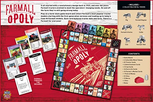 MasterPieces Farmall Opoly Board Game - Officially Licensed, Farm-Themed Family Game - Ages 8+ - color: Farmall
