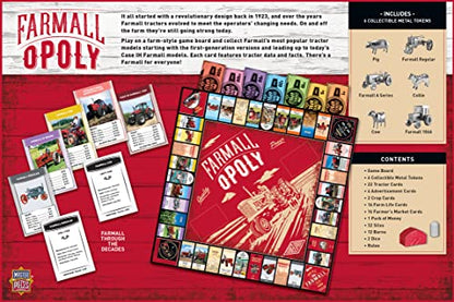 MasterPieces Farmall Opoly Board Game - Officially Licensed, Farm-Themed Family Game - Ages 8+ - color: Farmall