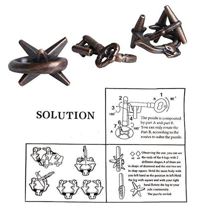 Brain Teaser Puzzle for Adults Puzzles Metal Hole Lock Adult Educational Toy Jigsaw IQ Puzzle (Ferrous) - color: Ferrous