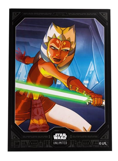 Star Wars Unlimited Ahsoka Tano Art Sleeves | Gamegenic Officially Licensed Pack of 60 Art Sleeves and 1 Clear Sleeve, Optimized Size for TCG and LCG Games - style: Ahsoka Tano