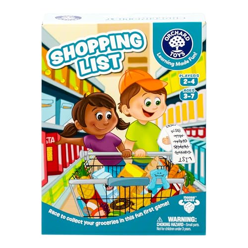 Orchard Toys Shopping List Game - New Art Race to Collect Your Groceries in This Fun Memory Game, Age 3-7, 2-4 Players - style: Shopping List