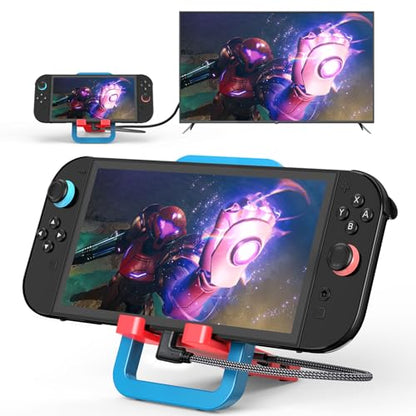 TV Docking Station for Switch 2, Foldable Portable TV Base Replacement, with 4K 60HzHDMI ，USB-C Charging Port，USB 3.0 Port.
