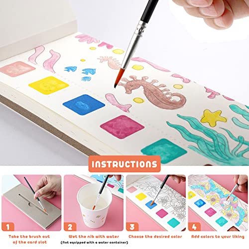 Cavnewt Watercolor Coloring Books for Kids Ages 4-8 - color: Ancient Dinosaurs