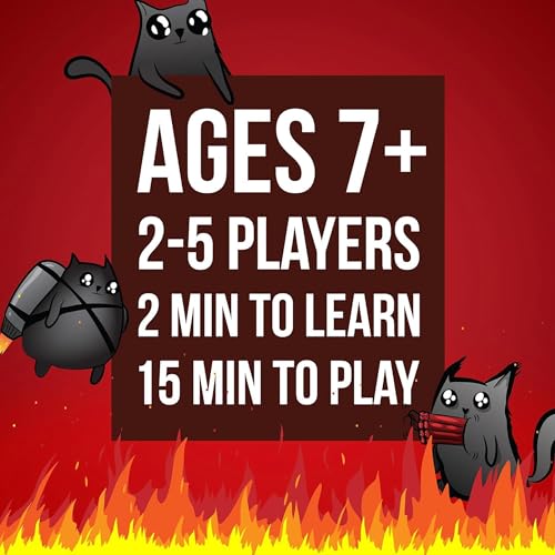 Exploding Kittens Original Edition in Collectible Tin - Fun & Hilarious Card Game for Kids and Adults, Ideal for Party Family Game Night and Party, 56 Cards Included | Draw cards, betray friends, and try not to explode! The quick-to-learn family card game