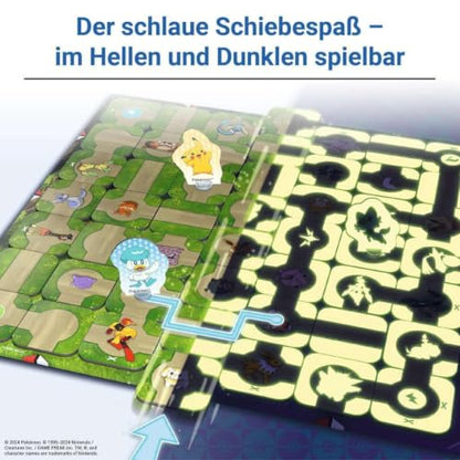 Ravensburger Pokémon Labyrinth Glow in the Dark - Sliding Fun with Your Favorite Pokémon - Playable in Light and Dark for 2-4 Players Ages 7 and Up - style: Pokémon Labyrinth Glow in the Dark