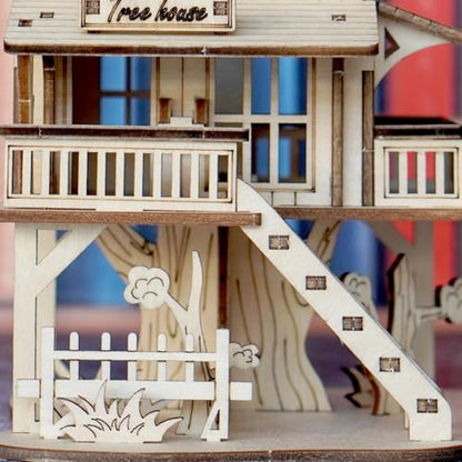 3D Wooden Puzzle for Adults, Creative Treehouse Design Model Kit | Creative Assembly Model Building Kits to Build for Adults, DIY Assembly Puzzle for Christmas,Teens Men 14+, STEM Project - style: Treehouse