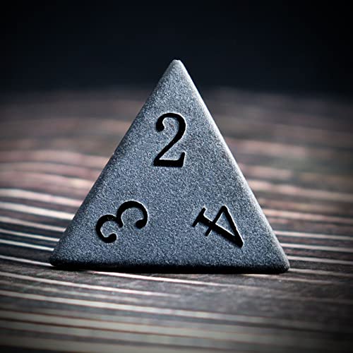 Haxtec Obsidian Stone Dice Set Black Raised Number Natural Gemstone Dice Compatible with Dungeons and Dragons Role Playing Games DND Gift - color: Black Gold