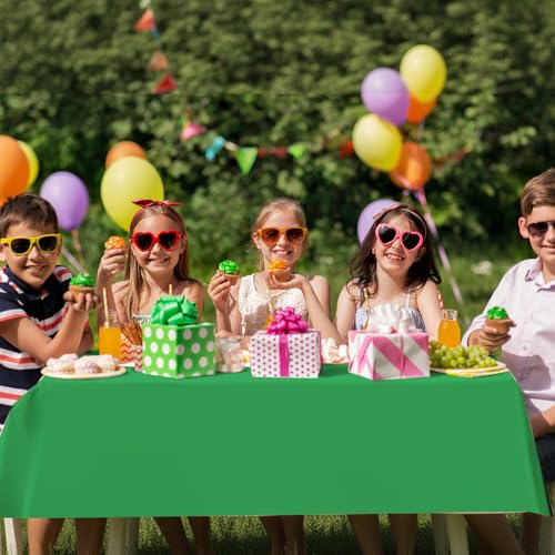 4 Pack Green and Brown Party Tablecloth Bulks 54 x 108 Inches Disposable Plastic Pixel Gaming Tablecloth Green Brown Table Cover for Picnic Video Game Birthday Party Supplies - color: Green Brown, style: Video Game