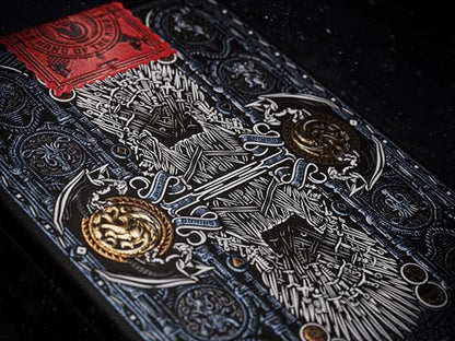 theory11 Game of Thrones Premium Playing Cards, Poker Size Standard Index | Black; Material: Cardstock; For ages Adult