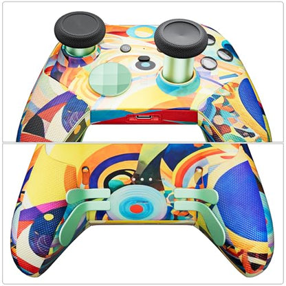 14-in-1 Controller Accessories Kit Compatible with Xbox Elite Series 2, 6 Premium Metal Thumbsticks, Swap Joysticks, 4 Interchangeable Paddles, 2 D-Pads, 1 Tool & 1 Storage Bag (Macaron Green) - color: Macaron Green