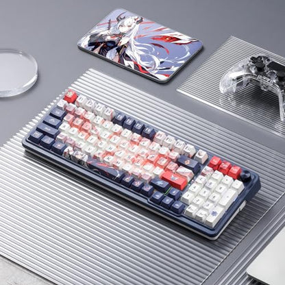 Redragon K686 PRO Wireless RGB Gasket Gaming Keyboard, Dye-Sub Anime Keycap | Multi-Function Control Wheel, 0-Delay Tri-Mode, Cushioned 5-Layer Noise Dampening for Creamy Thocky Sound, Practical 98 Keys - color: Eisa's Paradox (Anime Version), size: 98 Ke