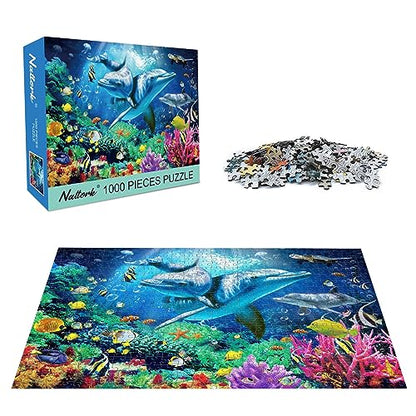 Nattork Jigsaw Puzzles 1000 Pieces for Adults, Families (Sea World) Pieces Fit Together Perfectly - size: Sea - 1000pcs