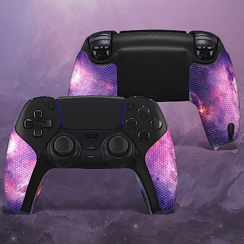 eXtremeRate PlayVital Anti-Skid Sweat-Absorbent Controller Grip for ps5, Professional Textured Soft Rubber Pads Handle Grips for ps5 Controller - Nebula Galaxy - color: Nebula Galaxy