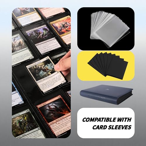 2000 Pockets Trading Card Binder, 20-Pocket Card Ablum Compatible with MTG,Sports Cards & Other Standard Size Trading Card (NAVY BLUE) - color: 20 Pocket Navy Blue