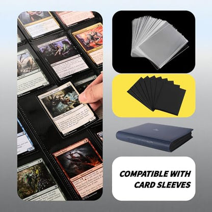 2000 Pockets Trading Card Binder, 20-Pocket Card Ablum Compatible with MTG,Sports Cards & Other Standard Size Trading Card (NAVY BLUE) - color: 20 Pocket Navy Blue