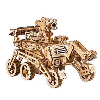 ROKR Assemble Solar Energy Powered Cars-Moveable 3D Wooden Puzzle Toys-Funny Teaching Educational-Home Deco-Model Building Sets-Best Christmas,Birthday Gift for Adult (Curiosity Rover)
