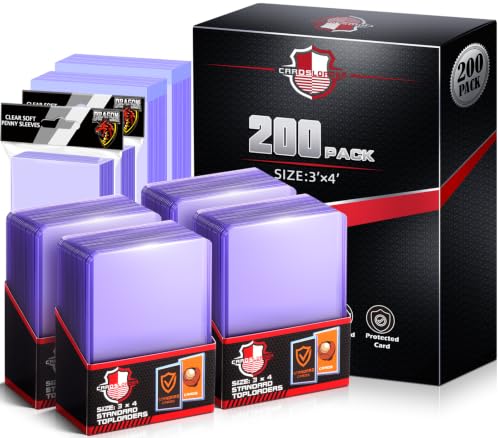 600PCS Card Sleeves Top Loaders for Cards, 3" x 4" Hard Plastic Toploaders, Baseball Penny Card Protectors, Trading Card Holder for MTG, TCG, Sports Cards(200 Toploaders + 400 Soft Card Sleeves) - size: 200 Toploaders + 400 Soft Card Sleeves