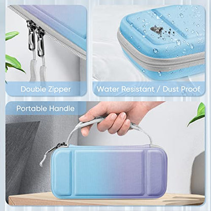 FINTIE Shockproof Carrying Case for Nintendo Switch Lite 2019 | Hard Shell Protective Cover, Portable Travel Storage Bag, Game Card / Micro SD Card Slots, Inner Pocket, Evening Ombre - color: evening ombre
