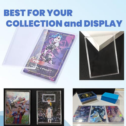 Transparent 18 Pack Hard Cards Sleeves Top Loaders-Acrylic Card Protector Clear Card Brick-95mm*69mm-Fit for Rift LOL tcg,OPCG,Trading Cards