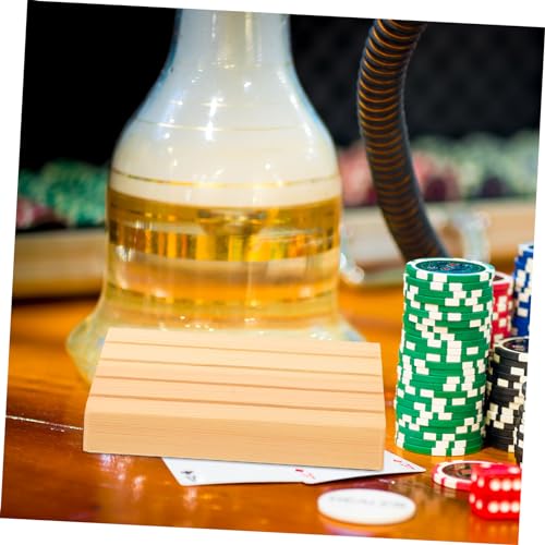 2pcs Wooden Card Holder Stand Simple Design for Display for Games and Home Decor Made from for Seniors