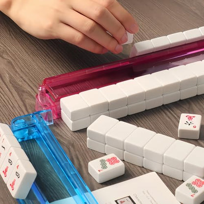 American Mahjong Set, 166 Mahjong Tiles with Racks, Pushers & Carrying Case | Premium Tiles, Complete Accessories, Portable Carrying Case, Perfect for Family Game Nights and Mahjong Lovers