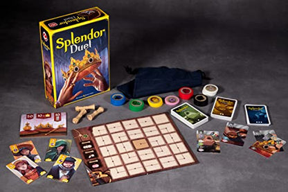 Splendor Duel Board Game - Two-Player Strategy Game for Intense Gem Collecting Battles - Fun Family Game for Kids and Adults, Ages 10+, 2 Players, 30 Minute Playtime, Made by Space Cowboys | A strategic two-player gem trading duel with multiple victory pa